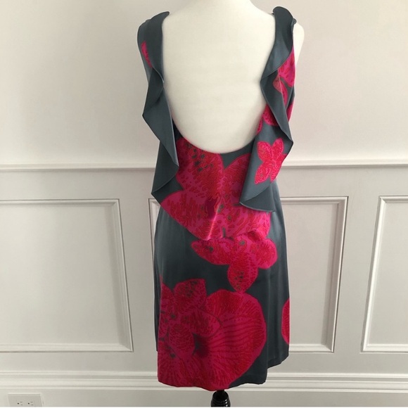 Halston low back silk dress size 4 - Picture 3 of 3